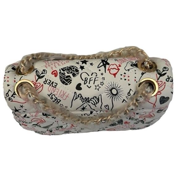 Aldo Lovesonggx Embellished Crossbody Bag Playful Love Theme Purse Multicolor - Picture 3 of 10